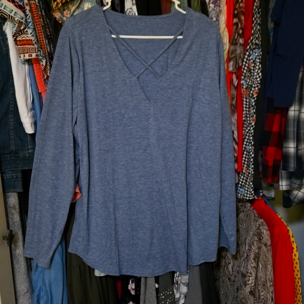 Blue long sleeve tunic
